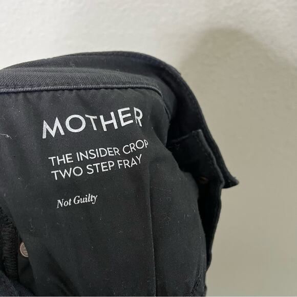 Mother The Insider Crop Two Step Fray Black Jeans in Not Guilty Womens Size 29 - Picture 8 of 10